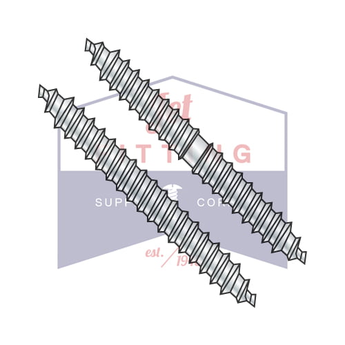 3//8/"-7 x 6/" Zinc Steel Dowel Screw with 2-1//4/" Useable Length Each End Set of 6