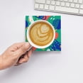 thumbnail image 6 of XMXY Drink Coasters with Holder for Coffee Table, Abstract Motif Doodle Absorbent Ceramic Cups Coaster Sets 6 Pack, 4 Inches Square, 6 of 9