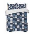 thumbnail image 2 of Blue White Snowflake King Size Down Alternative Comforter, Lightweight Comforter Quilt Bedding Set with Pillow Shams Winter Geometric Check Plaid All Seasons Bed Comforter Duvet Insert 96"x106", 2 of 7