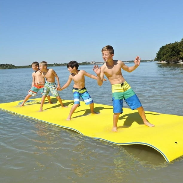 Floating Mat 9 X 6 Ft Floating Water Mat For Lake 3 Layer Xpe Foam Lily Pad Float Mat With Storage Straps For Pool Lake River Water Activities Holds Up 440 Lbs Walmart Com Walmart Com