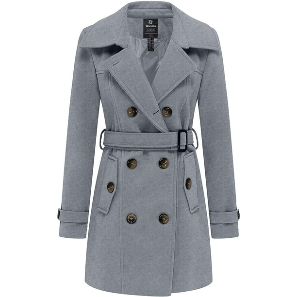 Women s Double Breasted Wool Blend Pea Coat