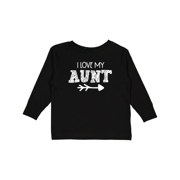 Inktastic I Love My Aunt with Arrow Boys or Girls Long Sleeve Toddler T-Shirt