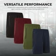 thumbnail image 7 of Essential Elements Mens Modern Fit Active Shorts with Zipper Pockets - 4 Pack, Moisture-Wicking, Quick-Dry Running Shorts, 7 of 7