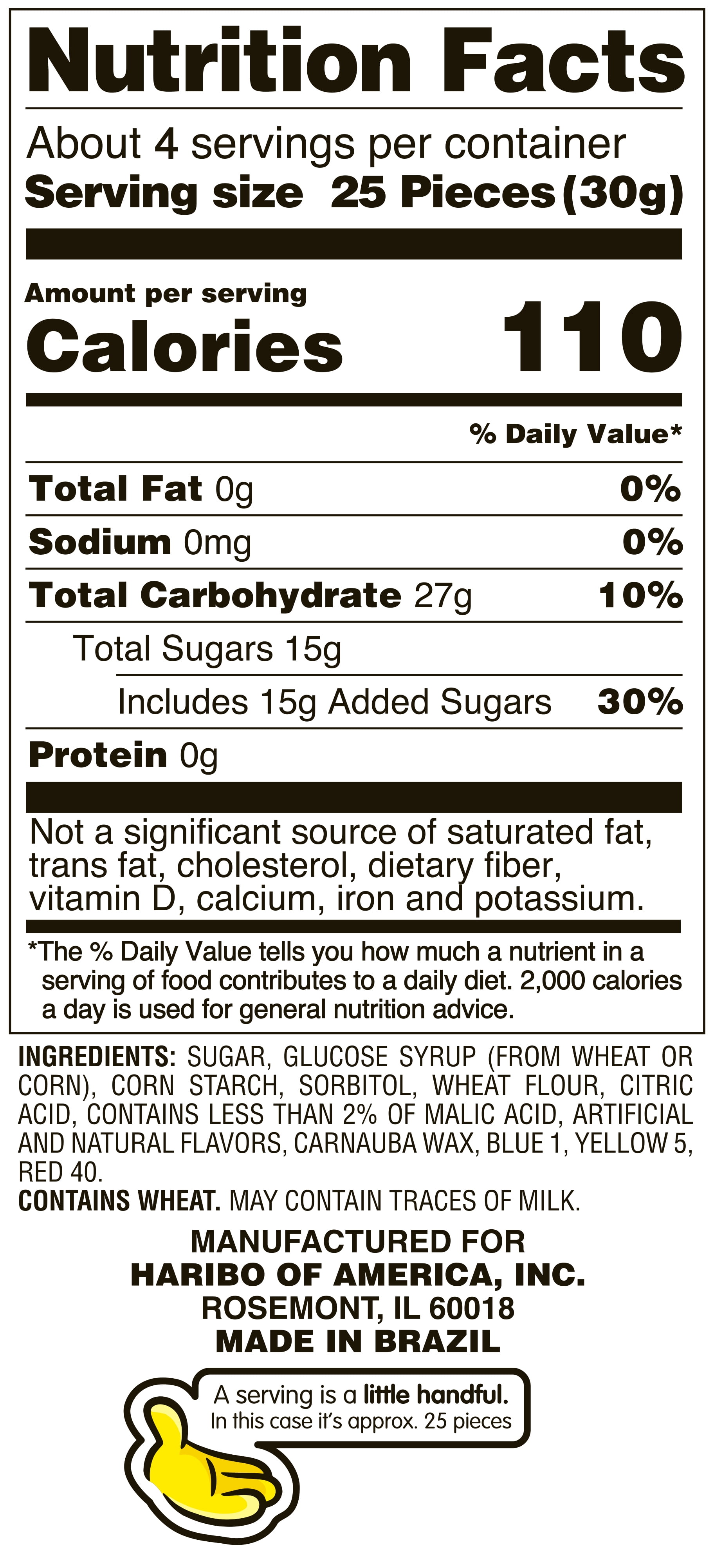 HARIBO Zing Sour S'ghetti Gummies Original Assorted Fruit Flavor Sour Gummy Candy, 4oz, Share Size Peg Bag
