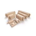 thumbnail image 2 of Hape 24 Piece Wooden Train Railway Super Expansion Rail Pack Building Set Kit, 2 of 5