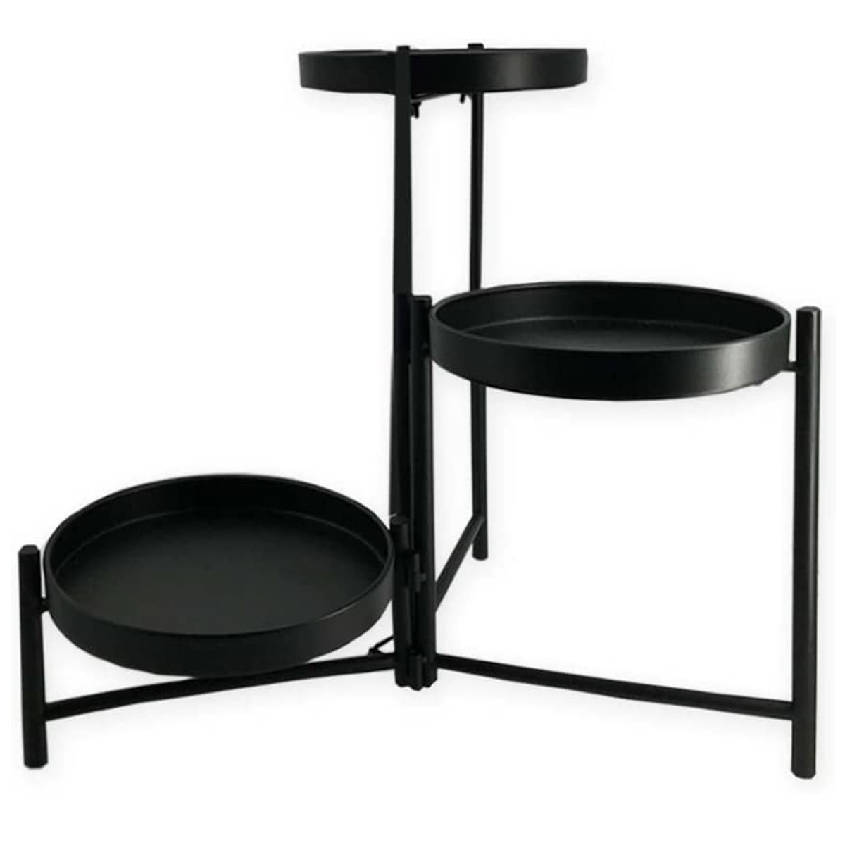 Decmode Contemporary 17 And 18 Inch Gray Plant Stands Set of 2