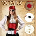 thumbnail image 5 of Pirate Bandana Sash Belt Costome Accessories Halloween Captain Pirate Tricorn Hat With Eye Patch Necklaces For Men Women Design 4, 5 of 6
