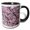 Black/White, variant on 3drose, Pink Japanese Cherry Blossom Sakura Flowers on a Blooming Tree, 11oz Two-tone Black Mug