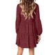 thumbnail image 5 of ICHUANYI Clearance Women's Fashionable Long Sleeved Polka Ruffle Hem Loose Casual Style Dress(Red, S) ICHUANYI WER2023081113109, 5 of 6