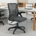 thumbnail image 2 of VECELO Mid-Back Swivel Adjustable Ergonomic Office Chair, Mesh Lumbar Support and Adjustable Arms Task Chair for Computer, Grey, 2 of 12