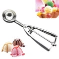 thumbnail image 4 of BAETEUY 3Pcs/Set Stainless Steel Ice Cream Ball Spoon Non-stick Anti-freeze Ergonomic Spring Handle Dishwasher Safe Heavy Duty Fruit Scoop Kitchen Supplies, 4 of 7
