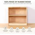 thumbnail image 3 of Rubber Wood Montessori Shelf and Toy Storage, 23.6" L, Compact Toddler Bookshelf for Small Space, Solid Wood Storage Cabinet Shelves for Classroom, Kindergarten, Kids Room, Playroom., 3 of 15
