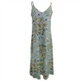thumbnail image 3 of Pisexur Robe Maxi pour Femmes Été Aguichant à Col en V à Imprimé Floral Décontractée Ample Sans Manches Longue Robe Robe de Plage, 3 of 4