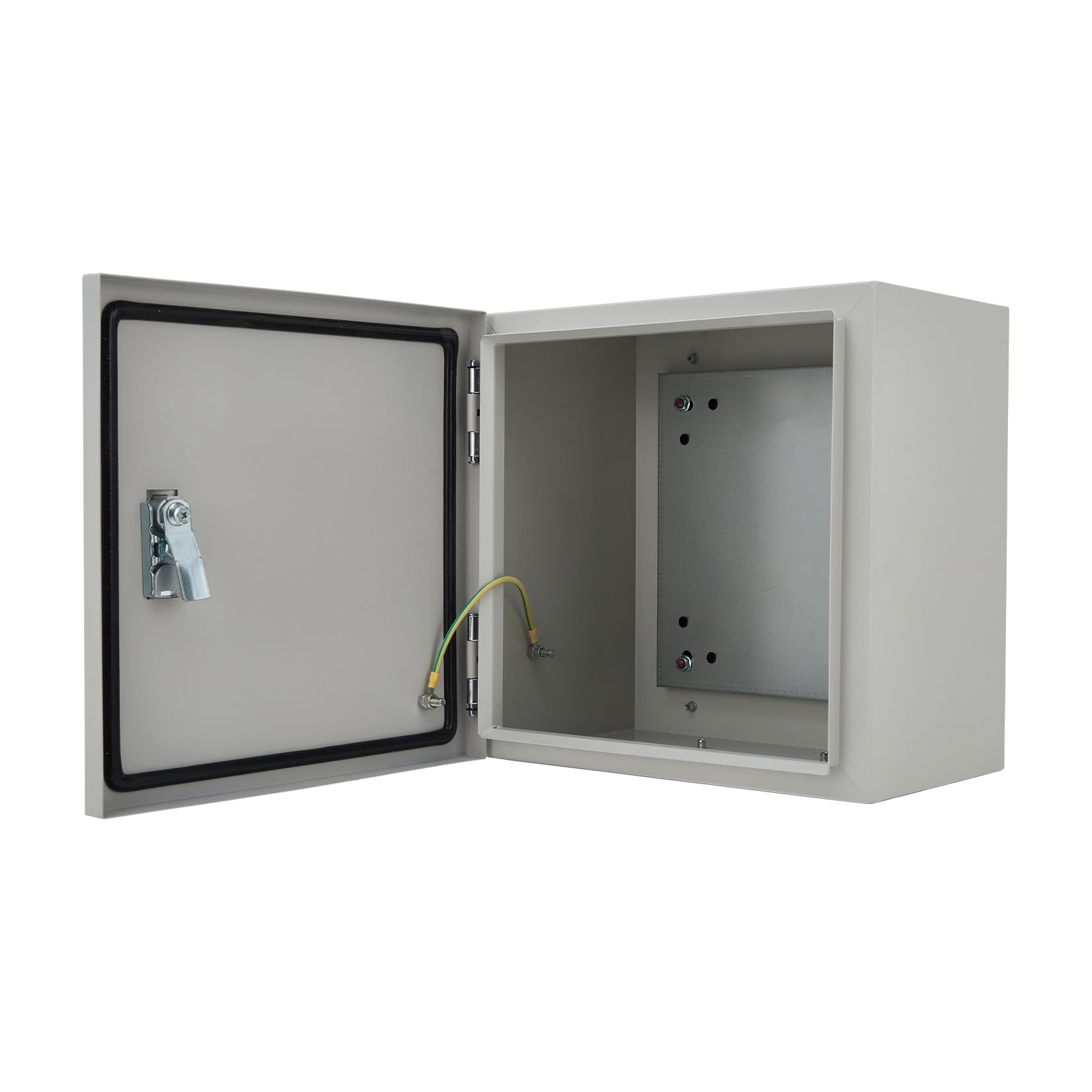 Kojooin Lockable Outdoor Electrical Box, NEMA 4X Steel Enclosure, IP67 Waterproof Dustproof Junction Box with Mounting Plate and Key for Indoor Outdoor