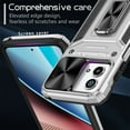thumbnail image 2 of SaniMore for Motorola Moto G Stylus 5G Stand Case, Slide Camera Cover 360 Degree Rotating Kickstand Magnetic Car Mount Hybird Tri-layer Rugged Shell Military-grade Shockproof Anti-drop Cover, Silver, 2 of 10