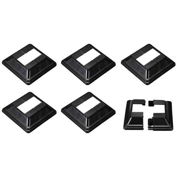 Unique Bargains Deck Post Base Cover, 6Pcs Split Style Post Bracket 42x21mm/1.65x0.83' Post Base for Hand and Stair Rails
