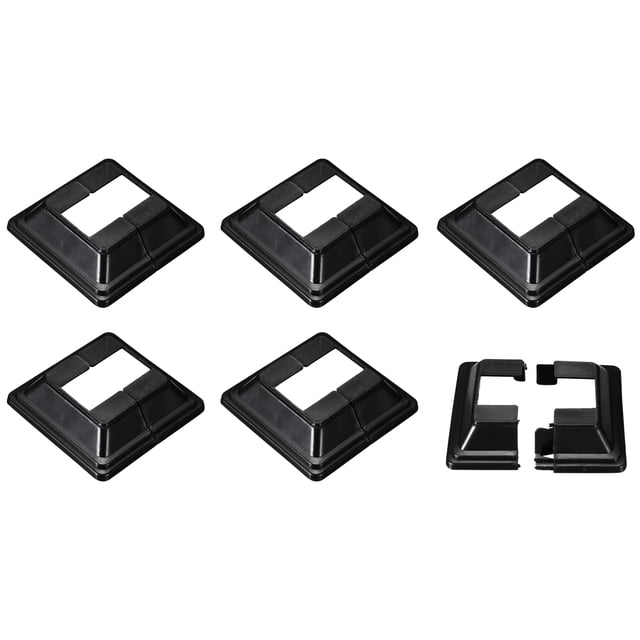 Unique Bargains Deck Post Base Cover, 6Pcs Split Style Post Bracket 42x21mm/1.65x0.83' Post Base for Hand and Stair Rails