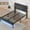Retro Brown002, variant on Dyzmo Full Bed Frame with Headboard, Metal Platform Bed with Smart LED Lights and USB Charging Station, Easy Assembly, No Box Spring Needed, Retro Brown