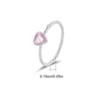 thumbnail image 3 of Qarigey Anillo de mujer Chapado en plata Anillos redondos de moda Corazón Zircon Decoraciones Novia Joyería Joyas Adornos Presente Ropa, zapatos y accesorios Miscelánea talla 8 Qarigey AP012383-03, 3 of 6