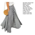 thumbnail image 7 of Guiexla Women Maxi Skirt Elastic High Waist Plaid Print A-Line Skirt with Pockets Large Hem Retro Skirt Streetwear, 7 of 7