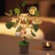thumbnail image 4 of Lámpara de noche de árbol de luz, enchufe USB, decoración de dormitorio con forma de planta LED (hoja de eucalipto), 4 of 9