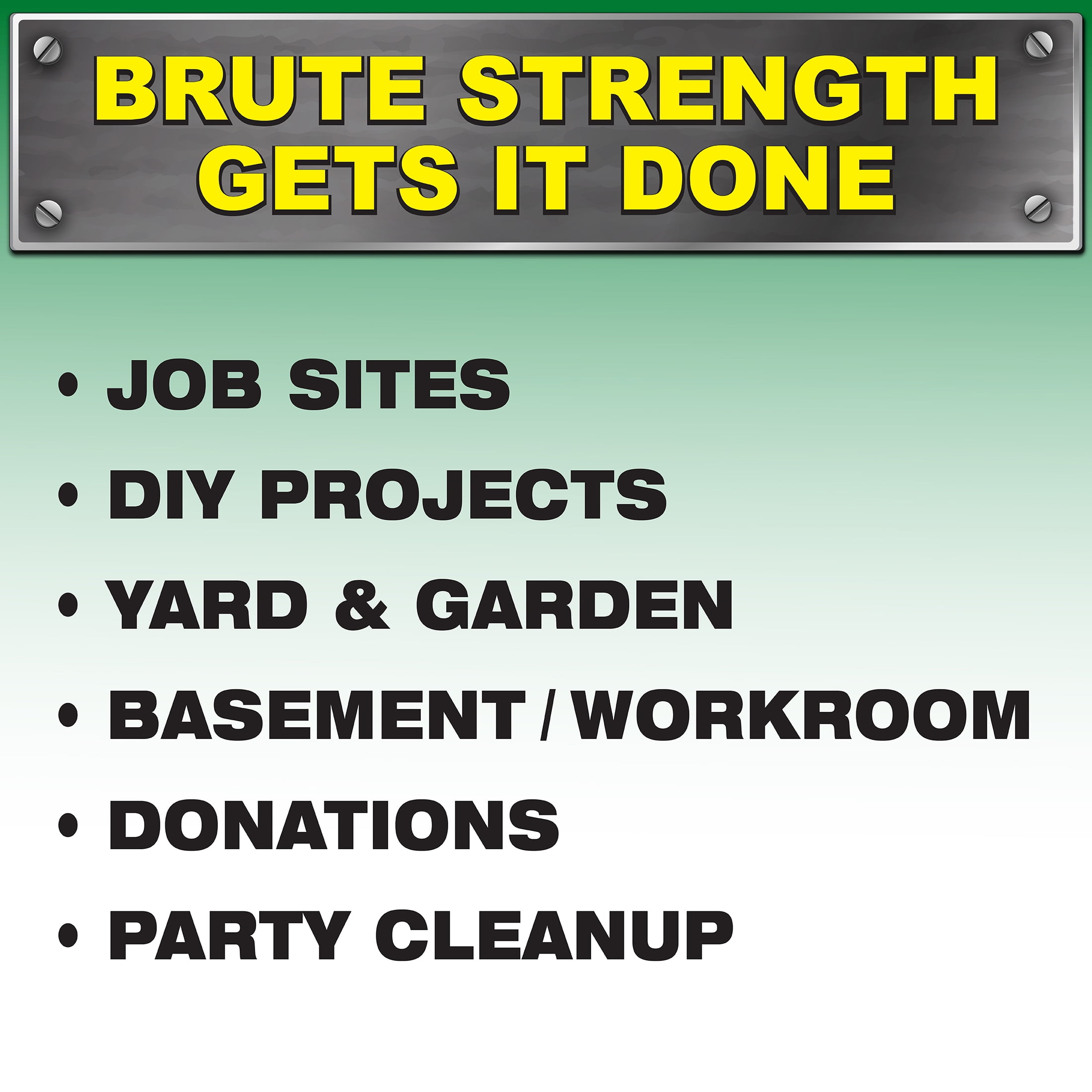 (4 pack) Brute Super Tuff Contractor Trash Bags, 45 Gallon, 20 Bags