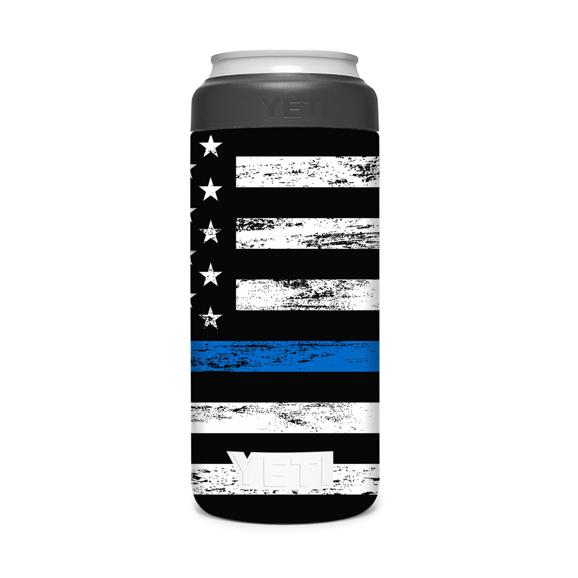 IT'S A SKIN Wrap Compatible with Yeti (R) Rambler 12 OZ Colster Slim Can  Insulator - Decal Vinyl Only - Stylize Your Can Cooler for your Thin Can  Beverages - Thin Blue Line 