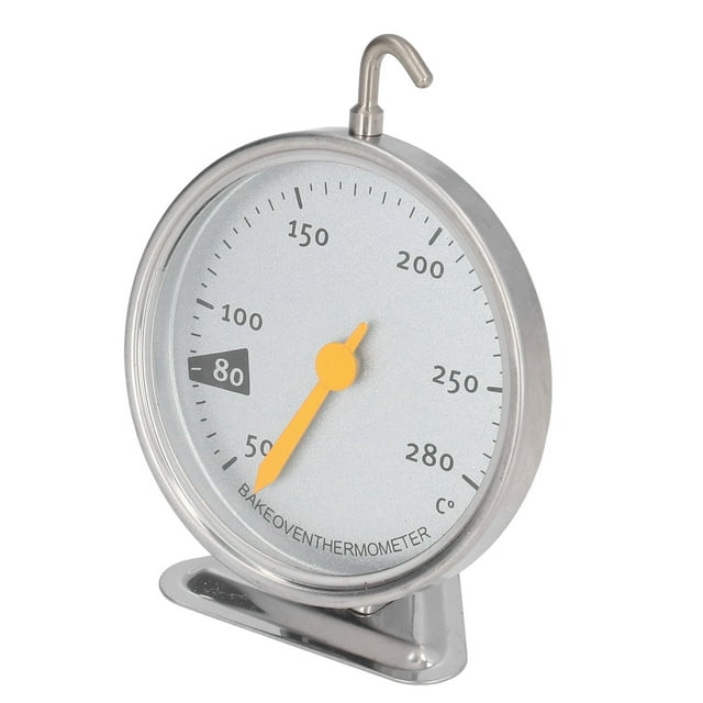 Kitchen Oven Stainless Steel High Accuracy Food Large Dial Dual-Scale Thermometers For BBQ Grill Baking Monitoring Cooking 50-280 Degrees Celsius