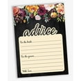 thumbnail image 4 of Inkdotpot Set Of 50 Advice For The Bride & Groom Black Floral Advice Cards Wedding Activity Game, Guestbook Alternative 5x7 inches, 4 of 8
