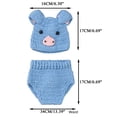 thumbnail image 4 of Outfits for Toddler Girls Boys Photo Photography Clothing Knitted Cartoon Pig Hat Shorts 2 Piece Clothes Sets, 4 of 4