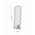 thumbnail image 7 of Floor Mirror, Wavy Full Length Mirror with Flannel Fabric, Large Standing Mirrors, 63"x24" Full Body Large Wall Mirrors, Freestanding, Wall Mounted, Flannel Frame, Perfect for Bedroom, Living Room, 7 of 7