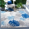 thumbnail image 3 of SAFAVIEH Cabana Kuzman Botanical Indoor/Outdoor Area Rug, Grey/Blue, 5'3" x 7'6", 3 of 19
