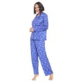 thumbnail image 2 of Casual Nights Women's Long Sleeve Rayon Button Down Pajama Set, 2 of 4