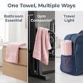 thumbnail image 7 of REGALWOVEN Cotton Hand Towels, Striped Pattern Decorative Comfort Towel for Bathroom, Travel, Camp Pink 2-Piece, 7 of 7