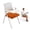 Orange, variant on Student Chair with Desk Attached,Mesh Office Chair with Lumbar Support,Folding Computer Desk Chair with Tablet Arm Writing Board and Metal Frame