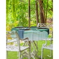 thumbnail image 3 of nqOlkjepod Teal Turquoise Marble Outdoor Tablecloth with Umbrella Hole & Zipper, Abstract Wave Lines Round Table Cover 60 Inch, Dining Waterproof Table Cloth Protector for Patio/Party/Picnic, 3 of 7
