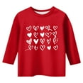 thumbnail image 3 of Hienoo Big Girls Valentine's Day T-Shirt Heart Prints 3/4 Sleeve Round Neck T-Shirt Tee, 3 of 3