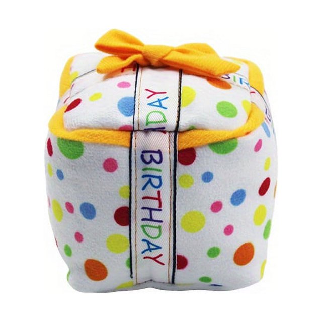 Plush Pet Toy, Birthday Cake Design Dog Chew Toy, Interactive Dog Squeaky Toys, Pet Toys