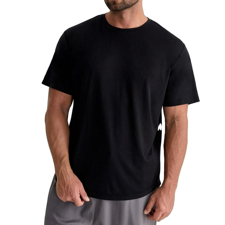 plus size plain black t shirt