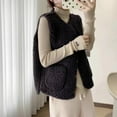 thumbnail image 7 of AherBiu Womens Cropped Fleece Vests Button down V Neck Sleeveless Fall Casual Outwear Vest Coats with Pockets, 7 of 7