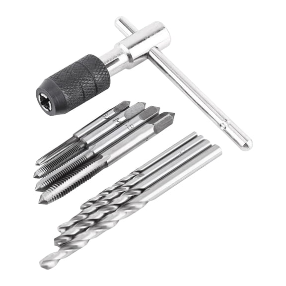9pcs Tap Wrench Set with T Handle Rusts Resistant Wrench for Easy Thread Cutting