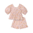 thumbnail image 5 of Modern Moments by Gerber Toddler Girl Top and Short Outfit Set with Crossback Detail, 2-Piece, Sizes 12 Months - 5T, 5 of 17