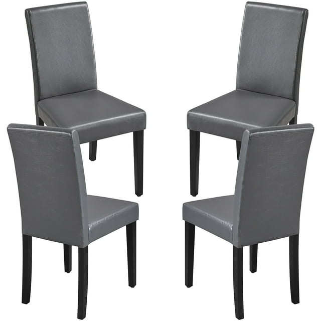 Topeakmart 4pcs Dining Room Chairs High Back Padded Kitchen Chairs