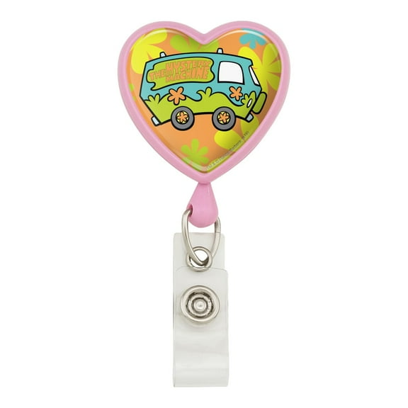 Scooby-Doo The Mystery Machine Heart Lanyard Retractable Reel Badge ID Card Holder