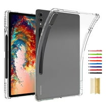 Clear Case for Samsung Galaxy Tab S10 FE Plus 13.1" 2025 Cover with Pencil Holder Slim Thin Crystal Transparent Shockproof Soft TPU Back Protective Shell [Corners Protection], Clear