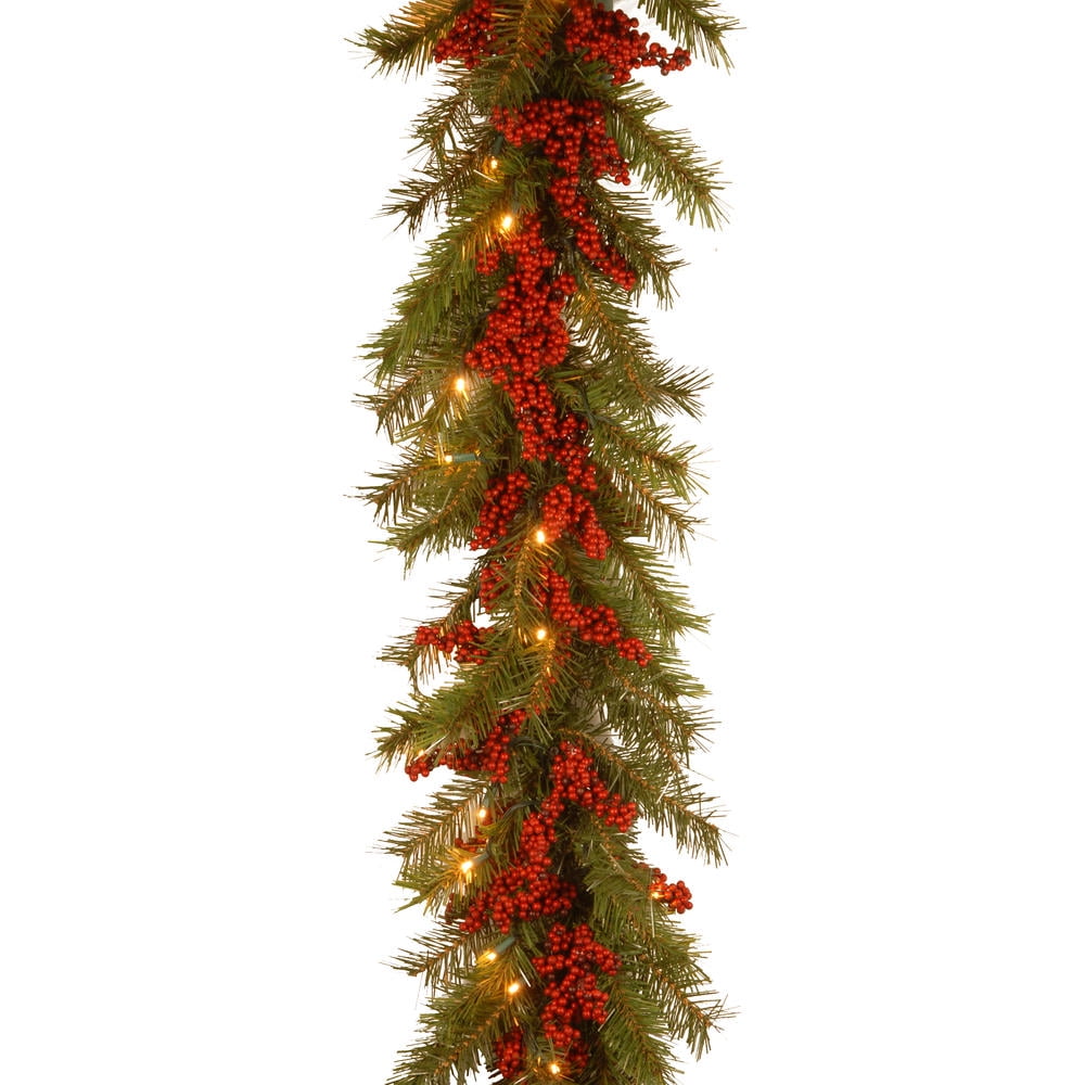 9' x 14" Pre-Lit B/O LED Valley Pine Artificial Christmas ...
