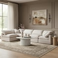 thumbnail image 2 of Meridian Furniture Indulge 164" Fabric L-Shaped Modular Sectional in Cream, 2 of 10