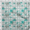 thumbnail image 3 of oneOone Cotton Poplin Aqua Blue Fabric Floral Craft Projects Decor Fabric Printed By The Yard 42 Inch Wide, 3 of 4