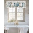 thumbnail image 6 of Fall Thanksgiving Valances for Windows White Blue Pumpkin Leaves Linen Texture Kitchen Valance Curtain Rod Pocket Small Curtains for Cafe Bathroom Laundry Basement 60" x 18", 6 of 8