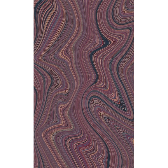 Burgundy Red Abstract Geometric Curve Lines Wallpaper, Double Roll, 57 sqft